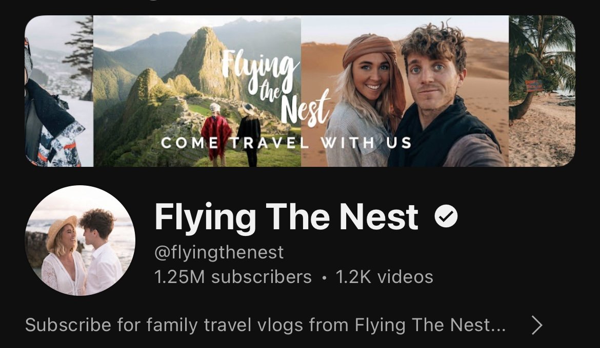 Flying the nest Travel YouTubers