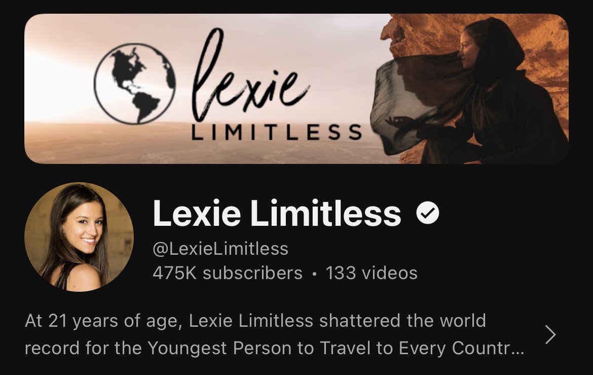 Lexie Limitless Travel YouTuber