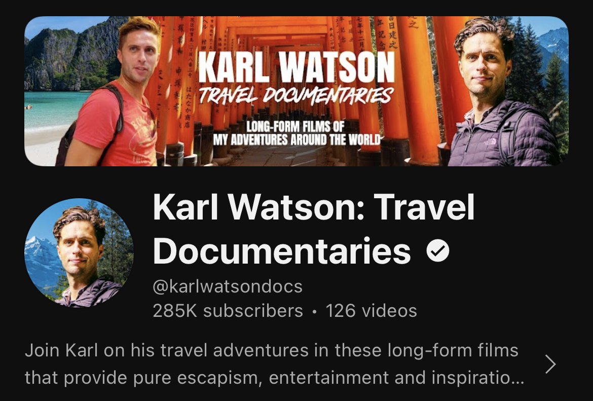 Karl Watson Travel YouTuber