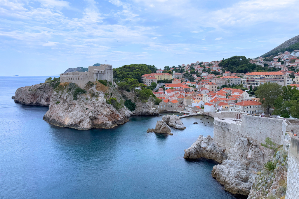 View of Old Harbor and the fortress outside Dubrovnik's old town.