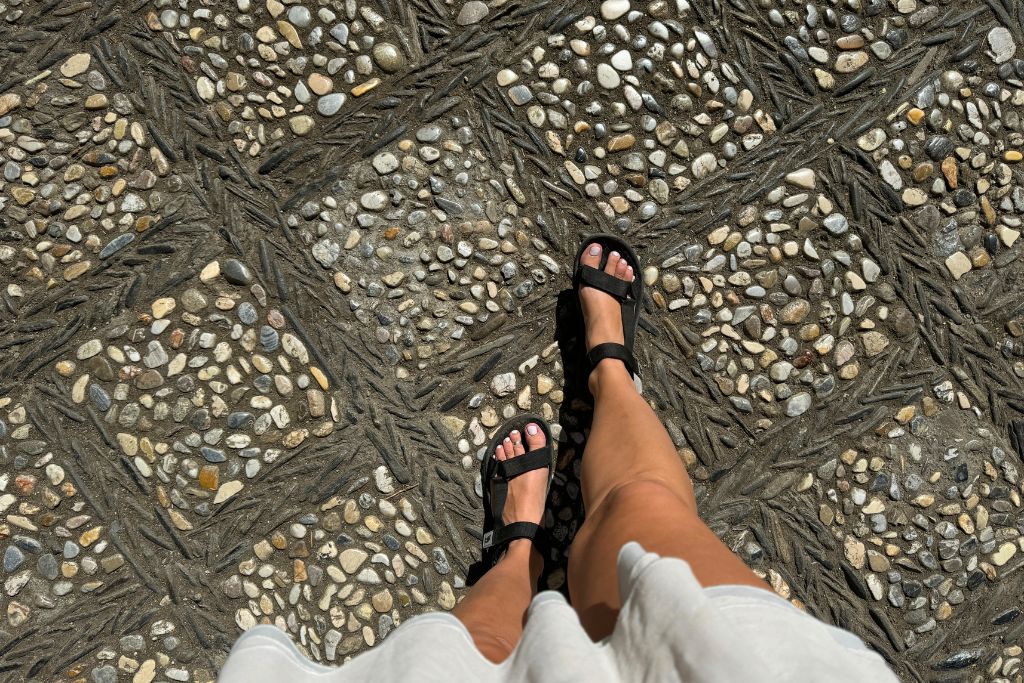 Comfortable velcro water sandals with good support are a must for surviving Europe’s beautiful but brutal beaches.