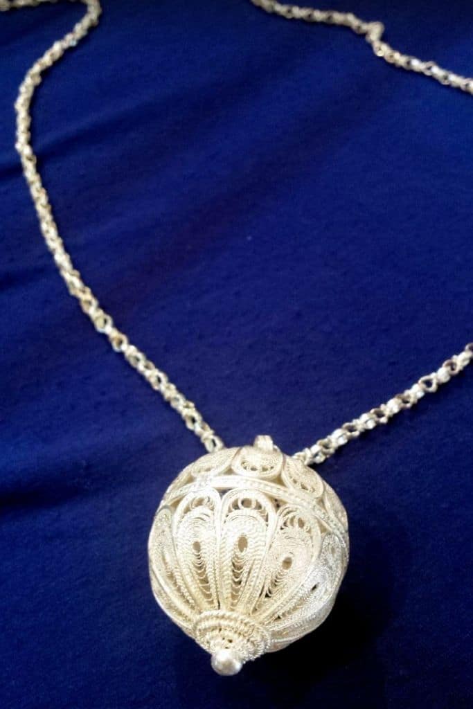 A silver Croatian Filigran necklace