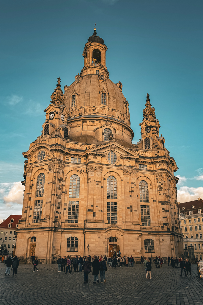 Dresden’s magnificent Frauenkirche rises above Neumarkt, one of the city’s most recognizable landmarks and an essential stop while exploring Dresden’s historic center.
