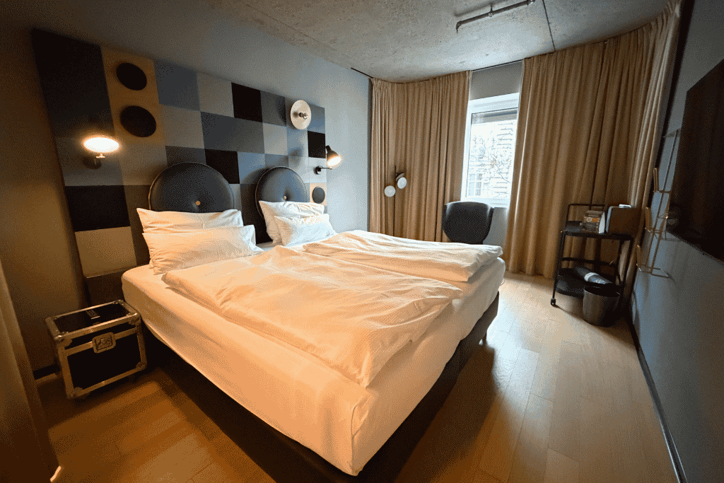 A cozy, modern hotel room in Dresden makes the perfect home base for exploring the city’s Christmas markets and historic sights.